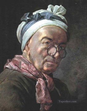 Jean Baptiste Simeon Chardin Painting - Self Portrait Jean Baptiste Simeon Chardin